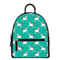 Doodle Unicorn Pattern Print Leather Backpack