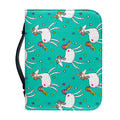 Doodle Unicorn Pattern Print Leather Bible Cover