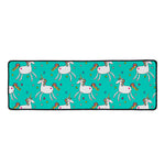 Doodle Unicorn Pattern Print Long Kitchen Mat