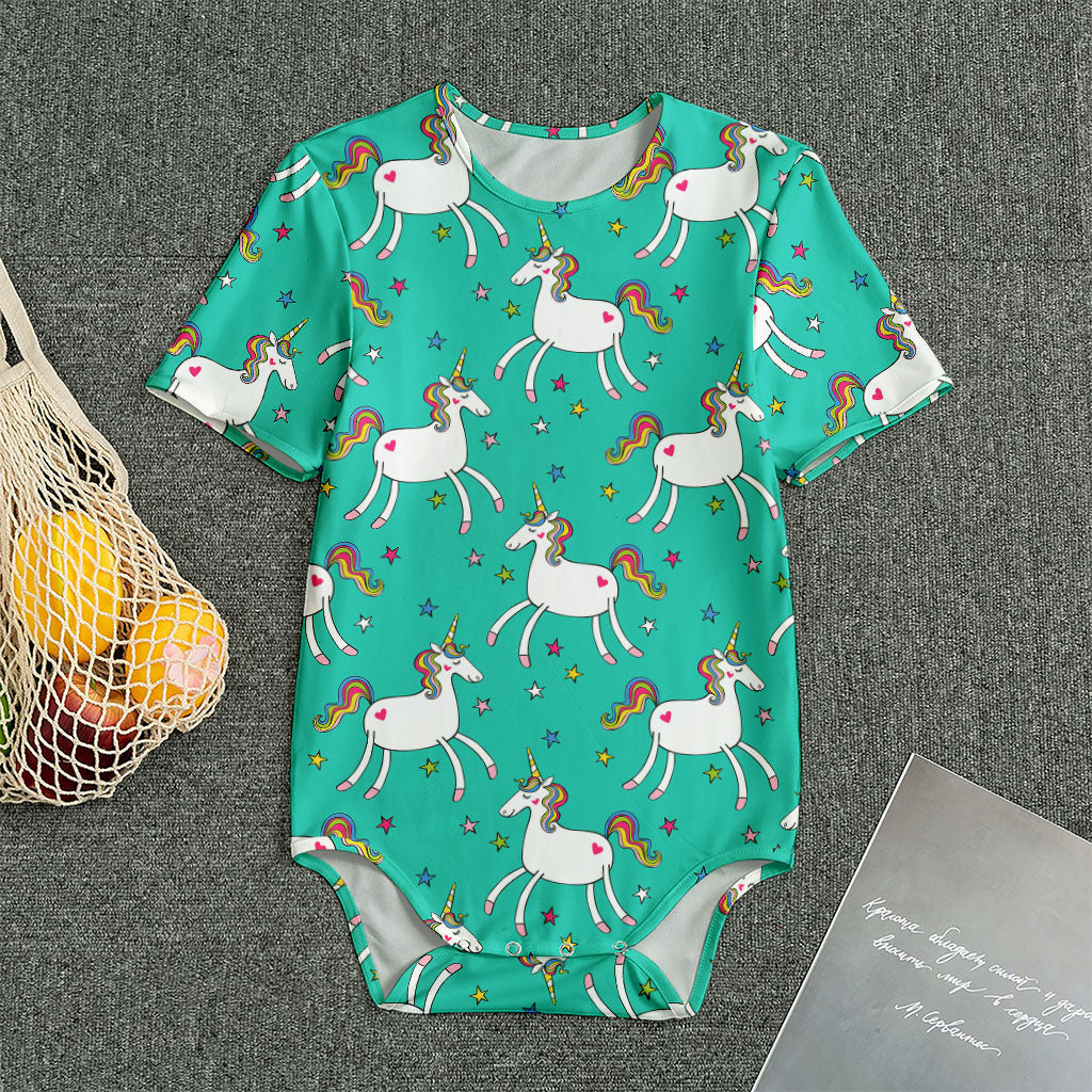 Doodle Unicorn Pattern Print Men's Bodysuit