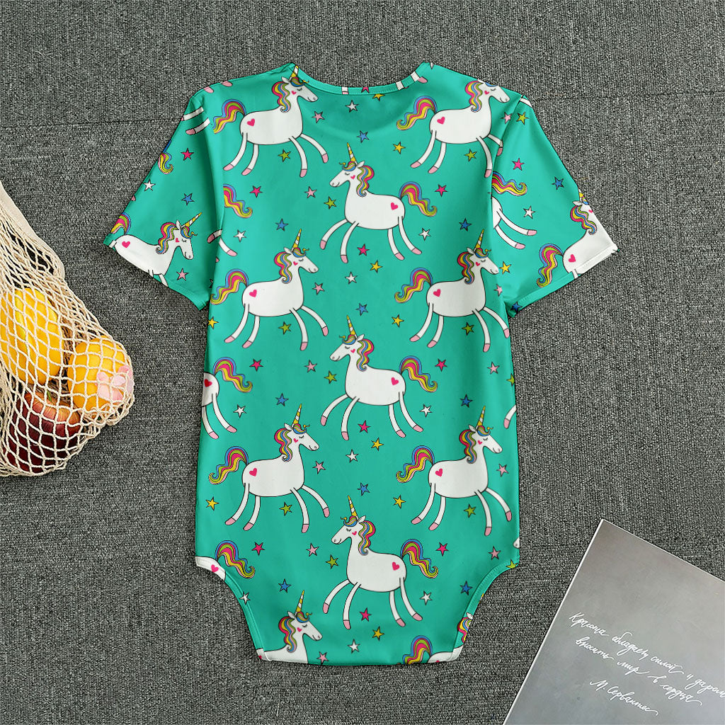 Doodle Unicorn Pattern Print Men's Bodysuit