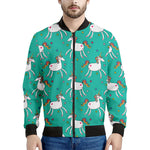 Doodle Unicorn Pattern Print Men's Bomber Jacket