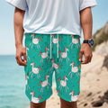 Doodle Unicorn Pattern Print Men's Cargo Shorts