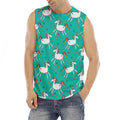 Doodle Unicorn Pattern Print Men's Fitness Tank Top