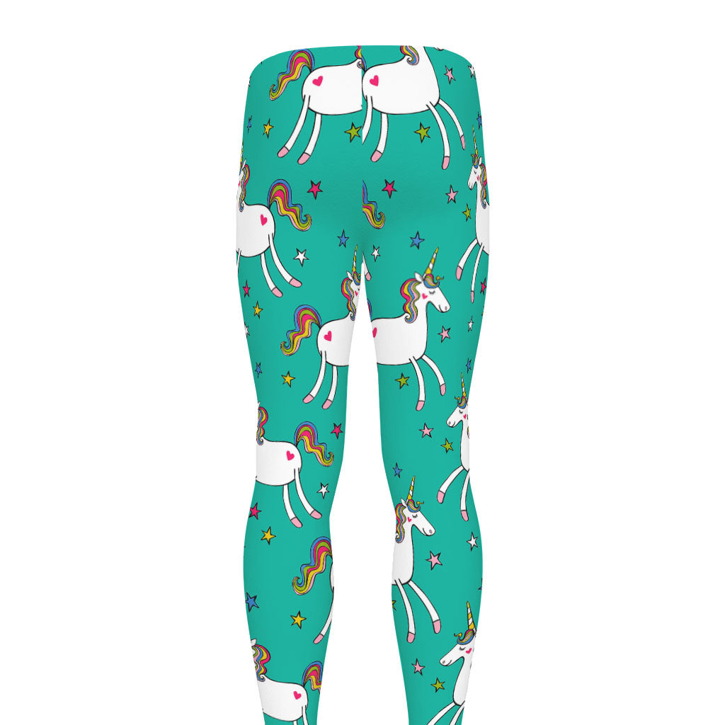 Doodle Unicorn Pattern Print Men's leggings