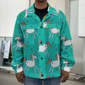 Doodle Unicorn Pattern Print Men's Shirt Jacket