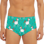 Doodle Unicorn Pattern Print Men's Triangle Swim Briefs
