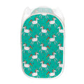 Doodle Unicorn Pattern Print Mesh Laundry Hamper