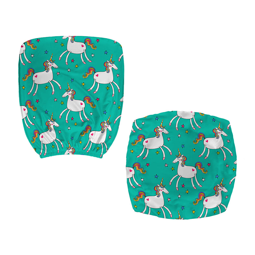Doodle Unicorn Pattern Print Office Chair Cover