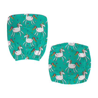 Doodle Unicorn Pattern Print Office Chair Cover