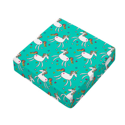 Doodle Unicorn Pattern Print Outdoor Seat Cushion Cover