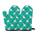 Doodle Unicorn Pattern Print Oven Mitts