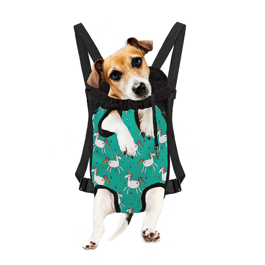 Doodle Unicorn Pattern Print Pet Carrier Backpack