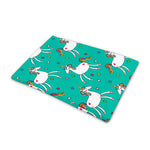 Doodle Unicorn Pattern Print Pet Cooling Mat Cover