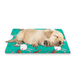Doodle Unicorn Pattern Print Pet Cooling Mat Cover