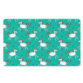 Doodle Unicorn Pattern Print Polyester Doormat