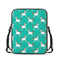 Doodle Unicorn Pattern Print Rectangular Crossbody Bag
