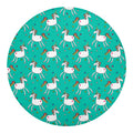 Doodle Unicorn Pattern Print Round Blanket
