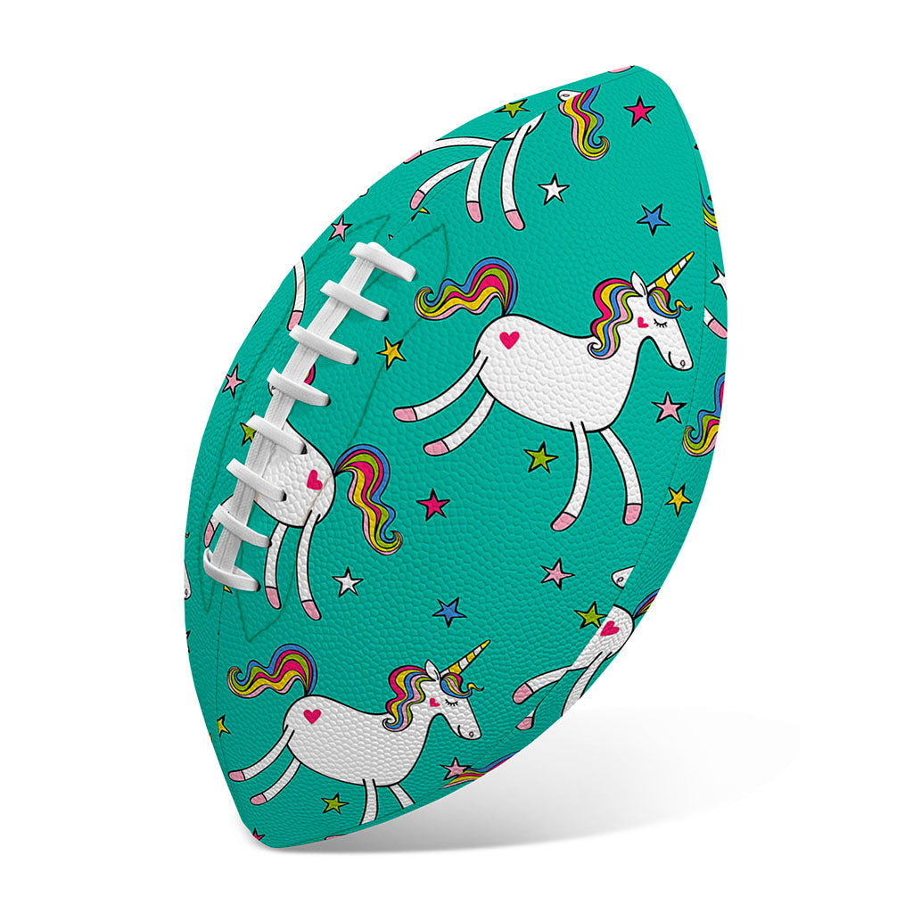 Doodle Unicorn Pattern Print Rugby Ball