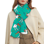 Doodle Unicorn Pattern Print Scarf