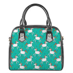 Doodle Unicorn Pattern Print Shoulder Handbag