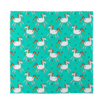 Doodle Unicorn Pattern Print Silk Bandana