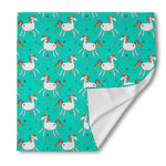 Doodle Unicorn Pattern Print Silk Bandana