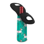 Doodle Unicorn Pattern Print Single Neoprene Wine Tote