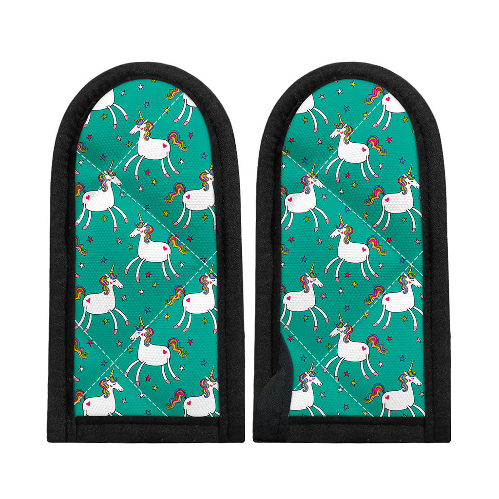 Doodle Unicorn Pattern Print Skillet Handle Cover