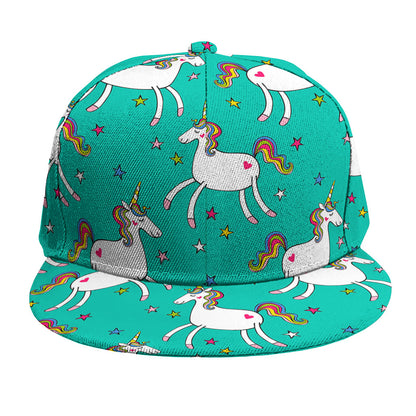 Doodle Unicorn Pattern Print Snapback Cap