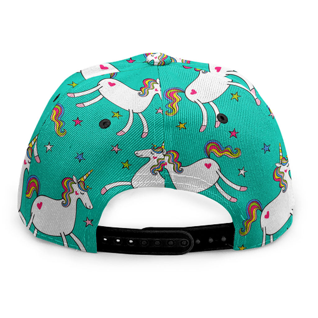Doodle Unicorn Pattern Print Snapback Cap