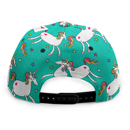 Doodle Unicorn Pattern Print Snapback Cap