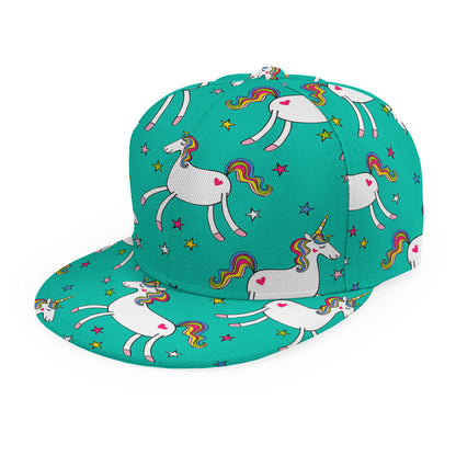 Doodle Unicorn Pattern Print Snapback Cap