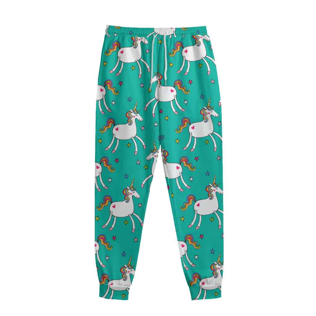 Doodle Unicorn Pattern Print Sweatpants