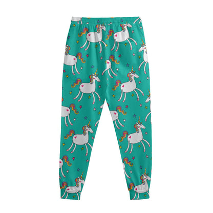 Doodle Unicorn Pattern Print Sweatpants