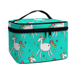 Doodle Unicorn Pattern Print Travel Makeup Bag