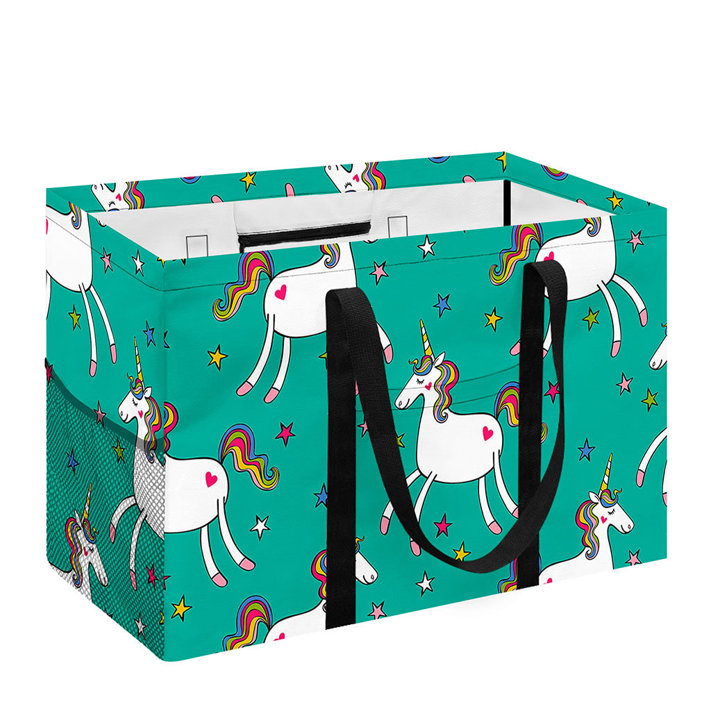 Doodle Unicorn Pattern Print Utility Tote Bag