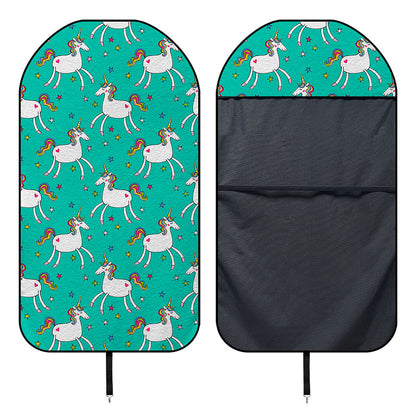 Doodle Unicorn Pattern Print Waterproof Car Seat Cover