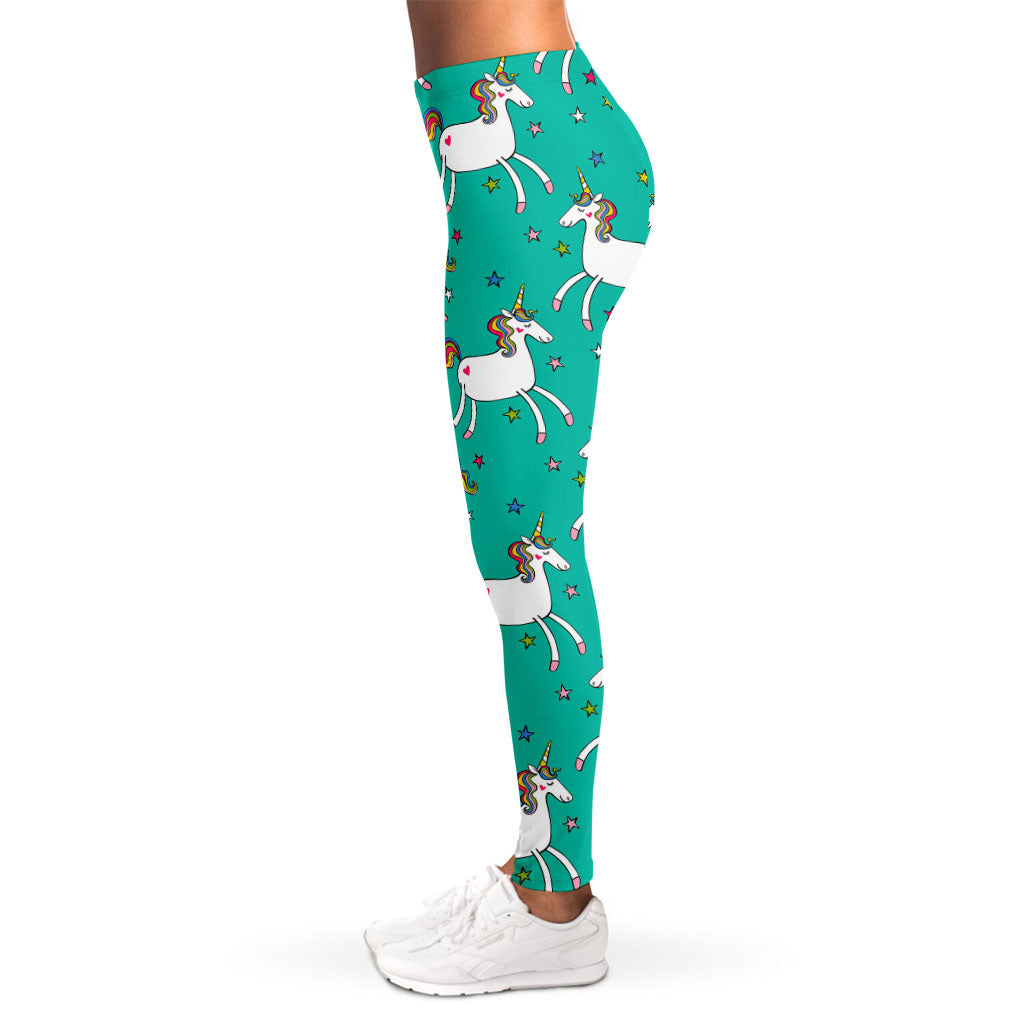 Doodle Unicorn Pattern Print Women's Leggings