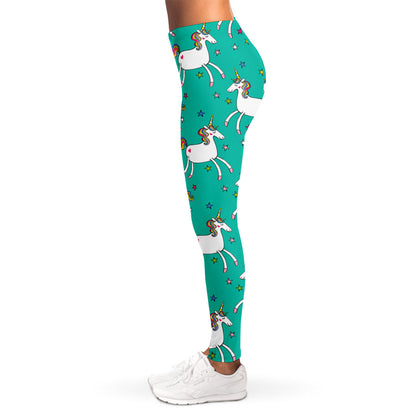 Doodle Unicorn Pattern Print Women's Leggings