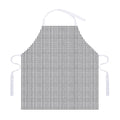 Doodle Windowpane Pattern Print Adjustable Apron
