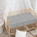 Doodle Windowpane Pattern Print Baby Crib Sheet