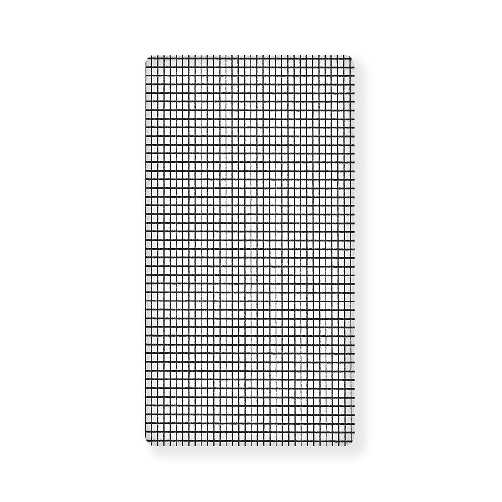 Doodle Windowpane Pattern Print Baby Crib Sheet