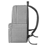 Doodle Windowpane Pattern Print Backpack