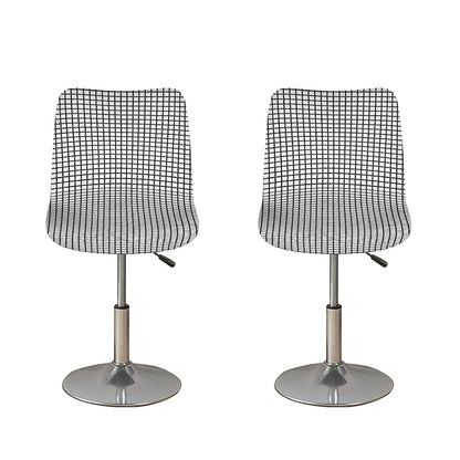 Doodle Windowpane Pattern Print Bar Stool Covers