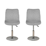 Doodle Windowpane Pattern Print Bar Stool Covers