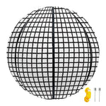 Doodle Windowpane Pattern Print Basketball