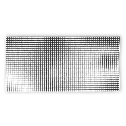 Doodle Windowpane Pattern Print Beach Towel