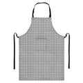 Doodle Windowpane Pattern Print Bib Apron With Pocket