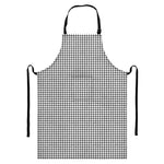 Doodle Windowpane Pattern Print Bib Apron With Pocket